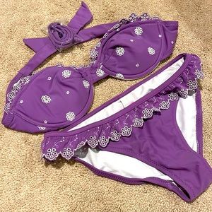 Xhilaration purple lace bikini